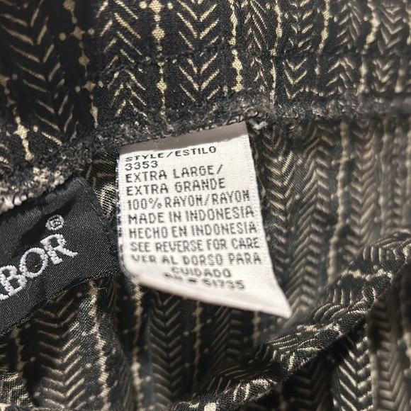 SAG HARBOR Drawstring Pull On Wide Leg Pants lightweight Rayon pockets size XL - Picture 5 of 8